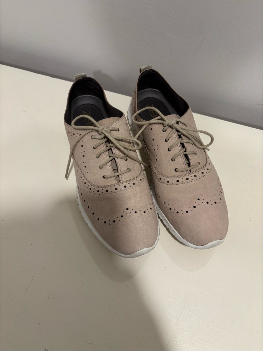 Cole Haan Women's Zerogrand Wingtip Oxford in oat/cream